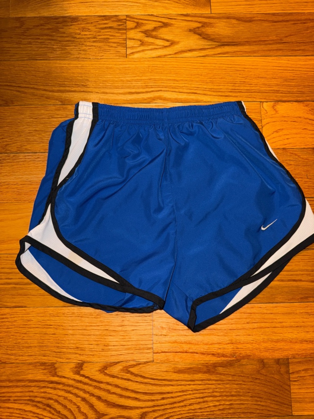 Nike Women’s Royal Blue Athletic Shorts with White and Black Trim XS